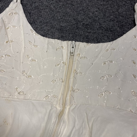 Vintage Breakin' Loose Made in USA Slip Mini Dress Womens 7/8 Off White Ivory - Picture 10 of 14